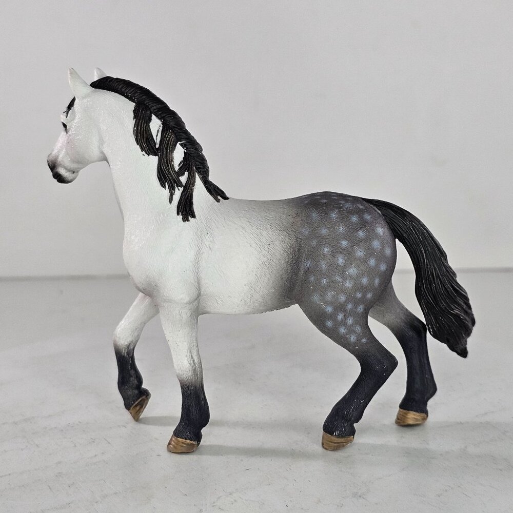 Schleich Horse Andalusian Stallion Toy Figure 13821 Dapple Grey Retired - Picture 5 of 8